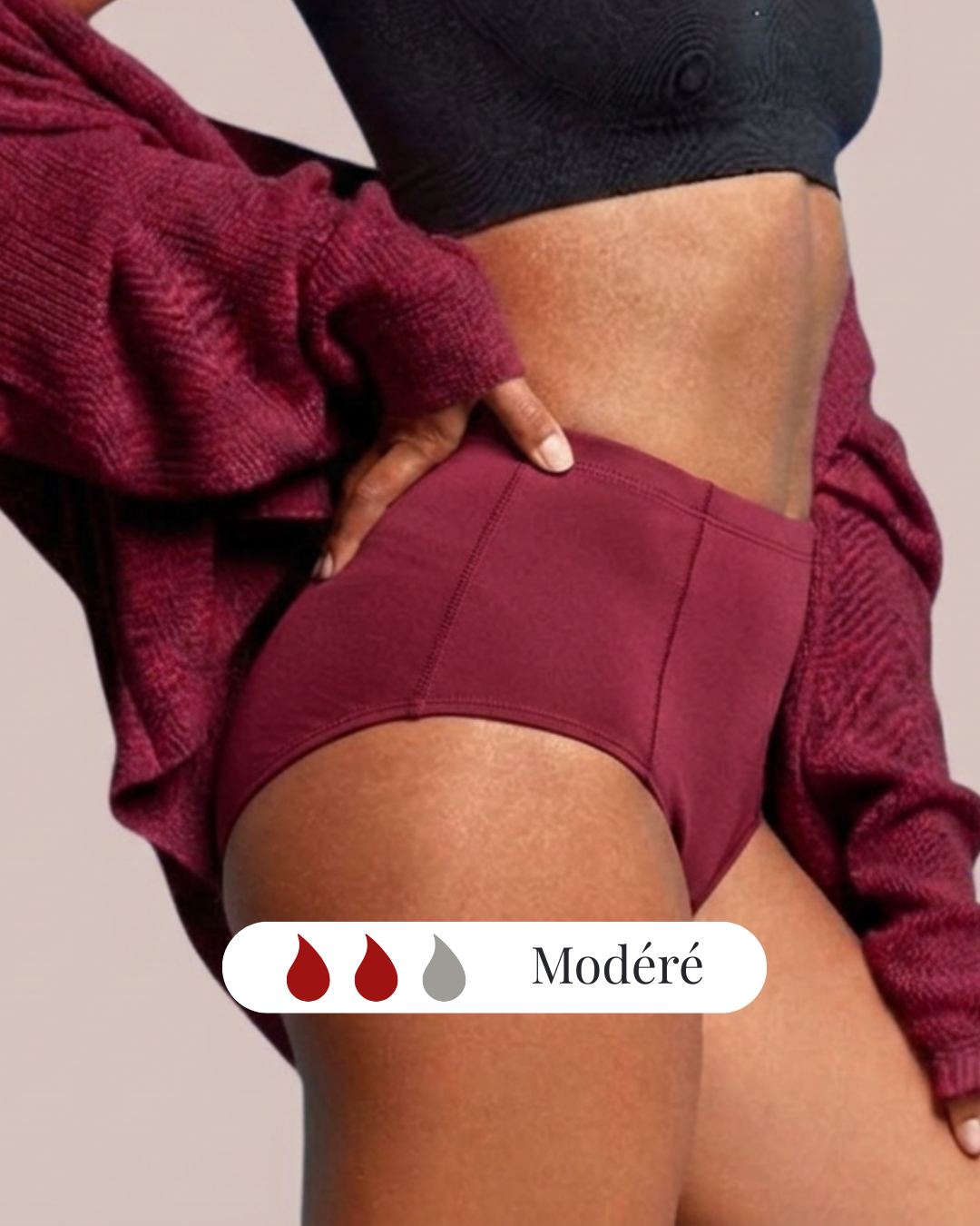 Culotte Menstruelle Bordeaux - Modéré