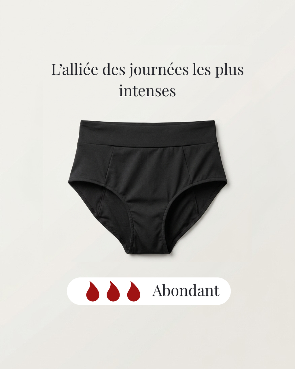 Culotte Menstruelle Noire - Abondant