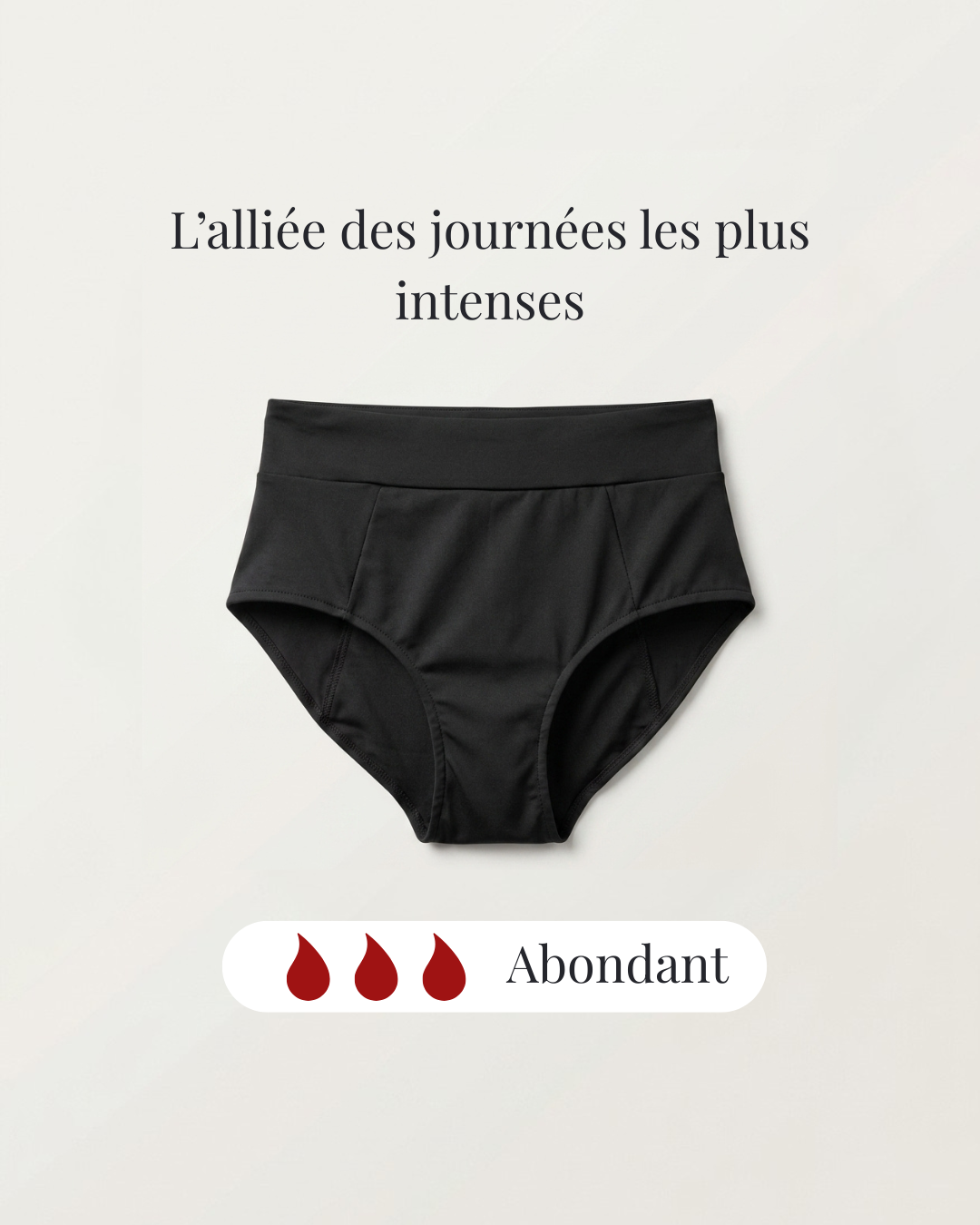Culotte Menstruelle Noire - Abondant