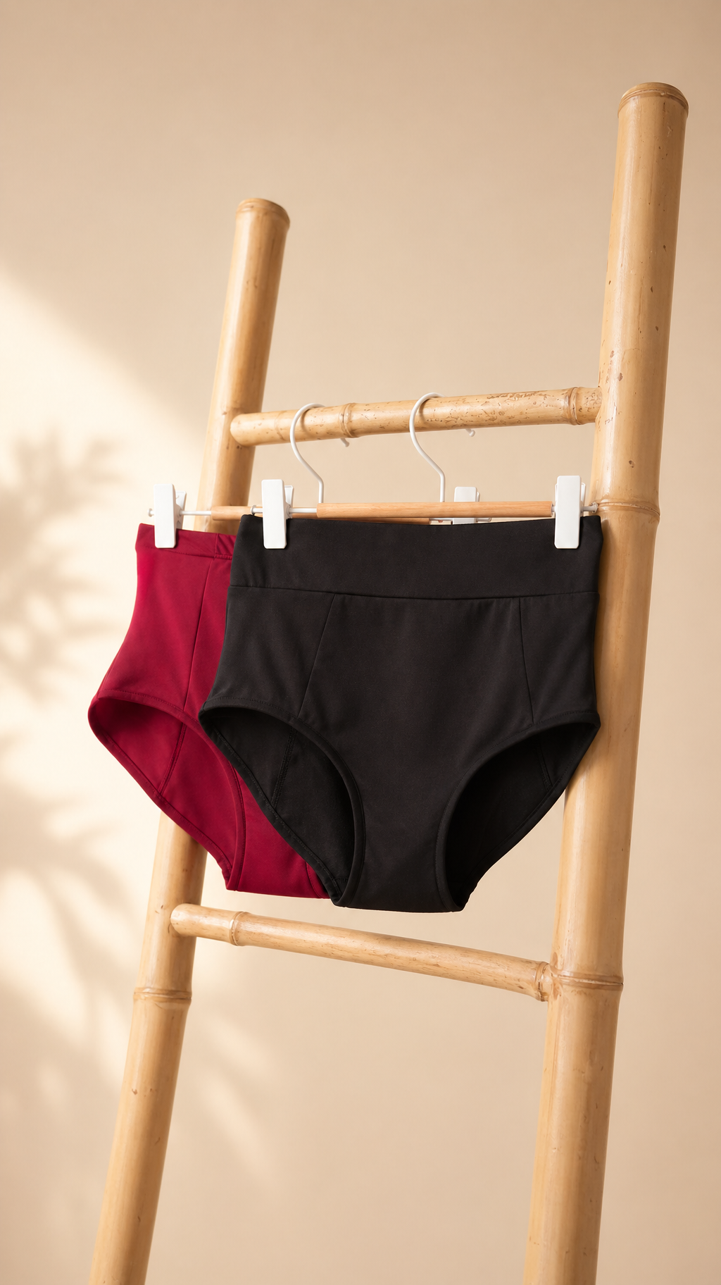 Pack Découverte : 1 culotte menstruelle noire + 1 culotte menstruelle bordeaux